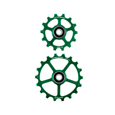 Zamienne Kółka Wózka CeramicSpeed 14+18 GREEN LIMITED Coated