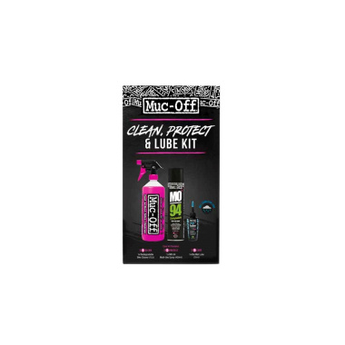 MUC-OFF ZESTAW MYCIE, OCHRONA, SMAROWANIE NA MOKRE WARUNKI Clean, Protect and Lube Kit (Wet Lube version)