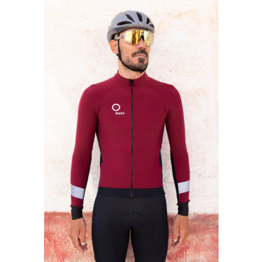 RASO Bluza Kolarska Colorful (M,bordowa)
