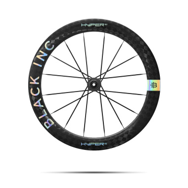 Komplet kół szosowych BLACK INC HYPER 62 ceramic bearings Clincher and Tubeles Ready Disc Brake (Shimano) wys. stożka 62 mm, k. Chrome Label