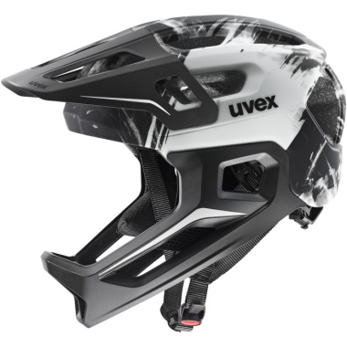 Kask full face UVEX React jr. black-white matt 52-56