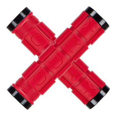 Chwyty kierownicy LIZARDSKINS Dual-Clamp Lock-On OURY - Red 