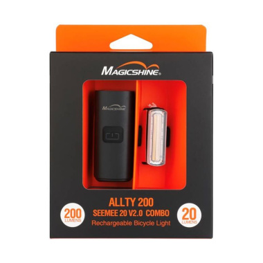 Zestaw MAGICSHINE Lampka przednia ALLTY 200 + Lampka tylna SEEMEE 20 V2.0