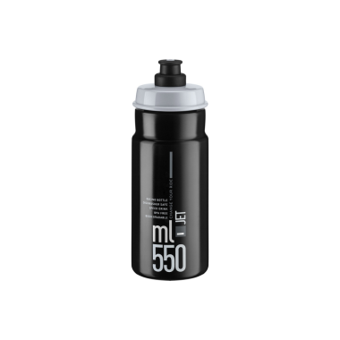 Bidon Elite Jet (550 ml, black grey logo)