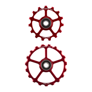 Zamienne Kółka Wózka CeramicSpeed 15+19 Czerwone Coated
