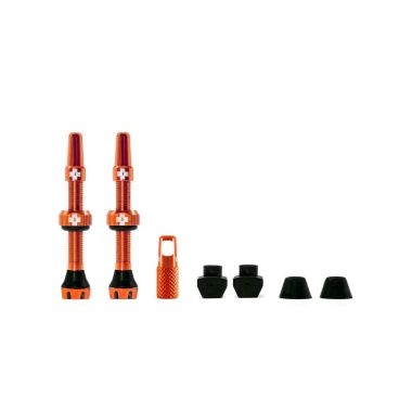 MUC-OFF WENTYLE TUBELESS 44MM POMARAŃCZOWE Tubeless Valves/44mm/Orange V2