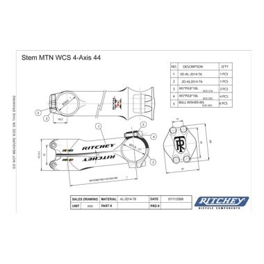 
Ritchey wspornik kierownicy  WCS 4AXIS 6° 120MM czarny połysk
