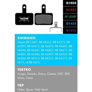 Klocki hamulcowe Galfer TRP Spyre |SHIMANO Alivio Deore | TEKTRO Auriga Dorado Gemini Orion - E-Bike