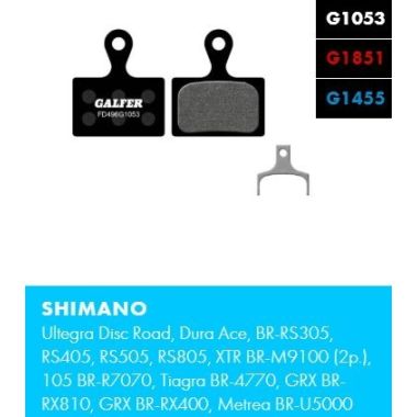 Okładziny hamulcowe GALFER Shimano FD496G1053 (mieszanka standard czarna)