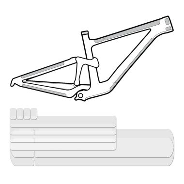 Osłona na ramę LIZARDSKINS CLEAR Protective Frame Wrap - Frame Kit przezroczysta połysk (NEW 2025)