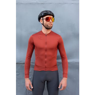 RASO Bluza Kolarska Classic Merino (M, bordowy)