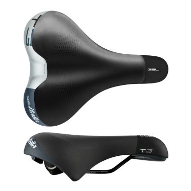 Siodło SELLE ITALIA SPORTOURING T 3 S (idmatch S1), Fec Alloy Rail, Light Gel, 492g (NEW 2025)