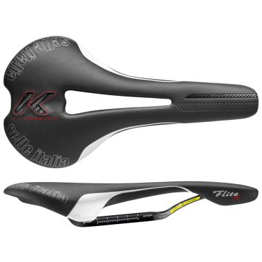 Siodło SELLE ITALIA FLITE KIT CARBONIO FLOW L (id match - L2) carbon/keramic 7x9, fibra-tek, 170g czarne (DWZ)