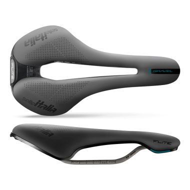 Siodło SELLE ITALIA FLITE BOOST SUPERFLOW GRAVEL L (id match - L3) TI 316 Tube 7, fibra-tek, czarne (NEW)