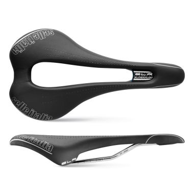 Siodło SELLE ITALIA SLR SUPERFLOW L (id match - L3) ti 316 tube 7, fibra-tek, 195g czarne (DWZ)