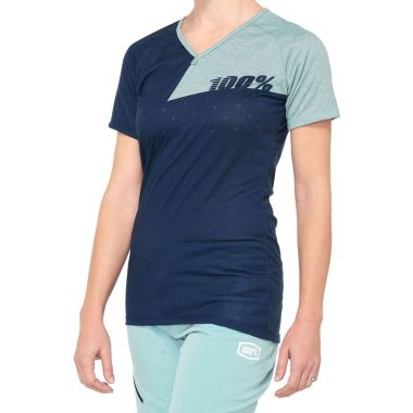 Koszulka damska 100% AIRMATIC Women's Jersey krótki rękaw navy seafoam roz. S (NEW)