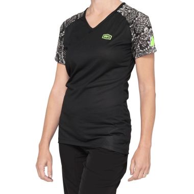 Koszulka damska 100% AIRMATIC Women's Jersey krótki rękaw black python roz. S (NEW 2021)