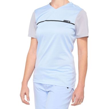 Koszulka damska 100% RIDECAMP Jersey krótki rękaw powder blue grey roz. XL (NEW 2021)