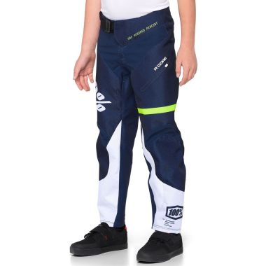 Spodnie juniorskie 100% R-CORE Pants dark blue yellow roz. 28 (42 EUR) (NEW)
