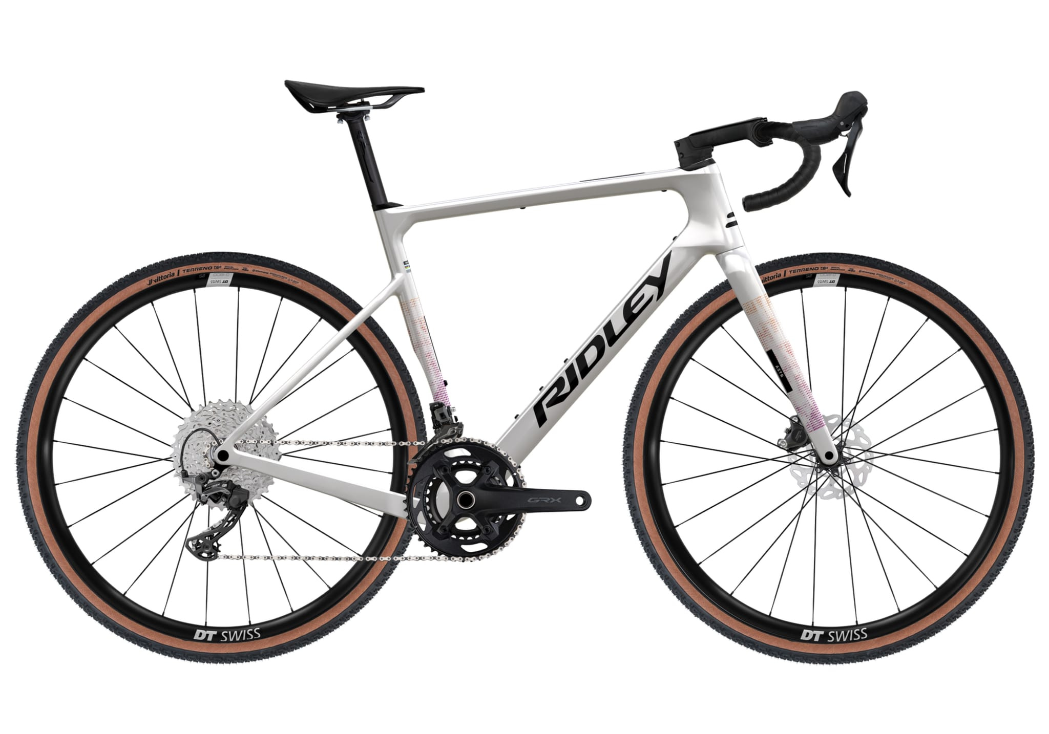 Gravel Ridley Astr GRX600 2x12 Pearl White/Black/Peach rozmiar M