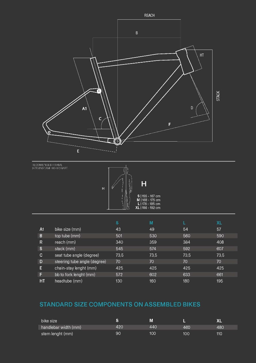 Geometria ramy modelu BASSO Tera